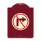 Signmission No Right Turn Graphic Only Heavy-Gauge Aluminum Architectural Sign, 24" x 18", BU-1824-23592 A-DES-BU-1824-23592 - alternate 1